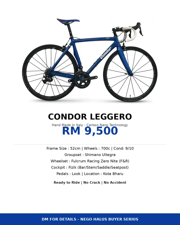 Condor Leggero  - Hand Made In Italy - 52cm — photo 2