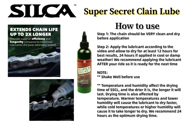 Silca Super Secret Bicycle Chain Lube Bicycle Wax Chain Lube — photo 4