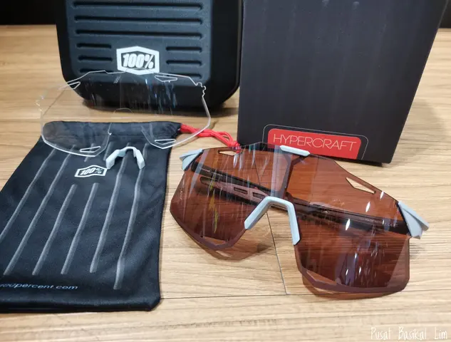 Ride 100% Hypercaft Matte Stone Grey - Hiper Silver Mirror Lens — brand new bicycle for sale in Johor, Malaysia