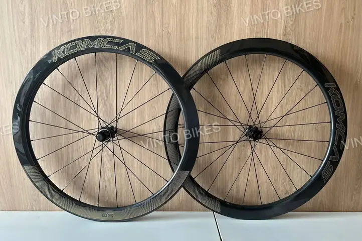 KOMCAS CARBON WHEELSET SUPER SERIES RIM/DISC 50MM — brand new bicycle for sale in Selangor, Malaysia