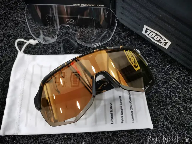 Ride 100 % S2 Peter Sagan LE Metallic Gold Flake HiPER Gold Mirror Lens — brand new bicycle for sale in Johor, Malaysia