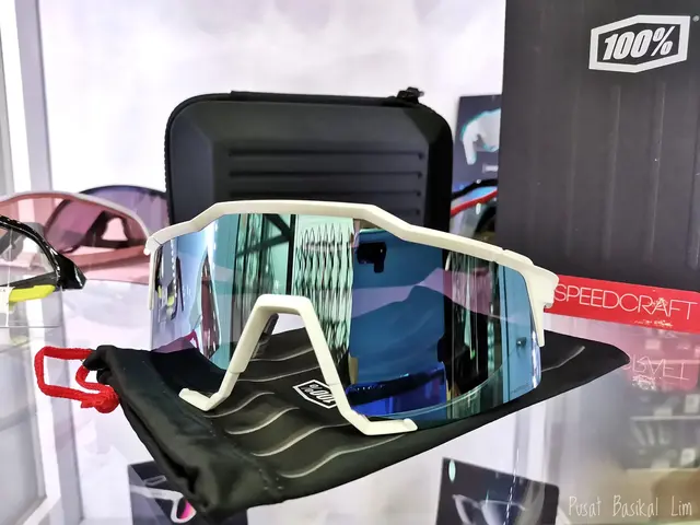 Ride 100 % Speedcraft Matte White - Hiper Blue Multilayer Mirror Lense — brand new bicycle for sale in Johor, Malaysia