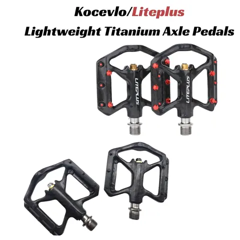 Kocevlo Pedal Ultra Light Bike Pedals Lightweight Carbon Fiber Platform Pedal Three Bearing MTB Bicycle Cycling Pedal Titanium Axle 169g — brand new bicycle for sale in Pulau Pinang, Malaysia