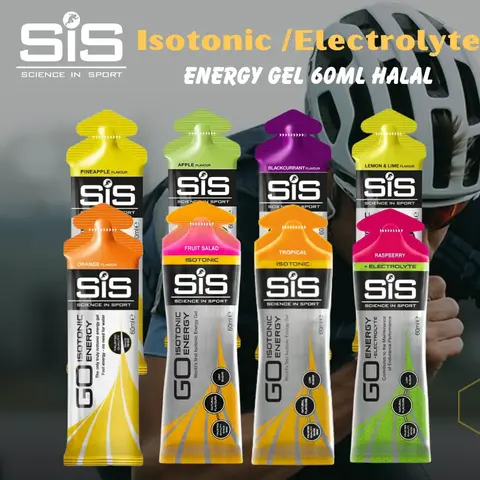 SIS Science In Sport Isotonic Energy Gel Halal 60ml Blackcurrant Apple Orange Lemon Lime — brand new bicycle for sale in Pulau Pinang, Malaysia