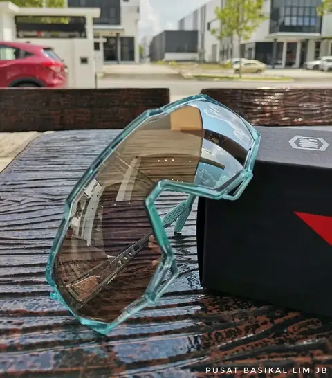 Ride 100% Speedtrap - Polished Translucent Mint Hiper Silver Mirror Lens — brand new bicycle for sale in Johor, Malaysia