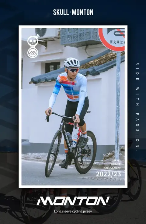 MONTON MENS LONG SLEEVE JERSEY PAINT BRUSH — brand new bicycle for sale in Selangor, Malaysia