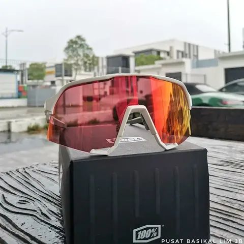Ride 100% S3 Soft Tact White -  Hiper Red Multilayer Mirror Lens. — brand new bicycle for sale in Johor, Malaysia
