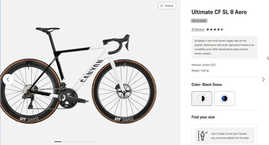 USED but like new - 2022 Canyon Ultimate CF SL 8 Aero — used bicycle for sale in Selangor, Malaysia