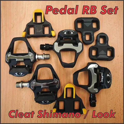 Clipless Pedal Road Bike Paddle Look Pedal with Cleat Cycling RB Basikal Racework RB Pedal Basikal — brand new bicycle for sale in Pulau Pinang, Malaysia