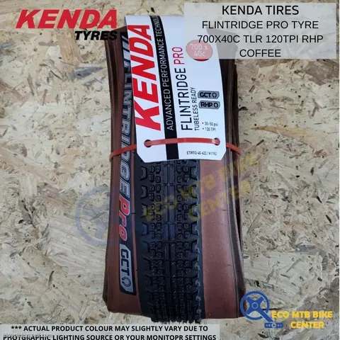 KENDA FLINTRIDGE Pro Tire 700x40c TLR 120TPI RHP Coffee — brand new bicycle for sale in Online Trading Only, Malaysia