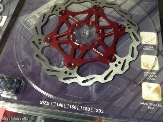 BRAKCO Floating Rotor 160-180mm - Taiwan (Red/Black) (free pos w.m) — brand new bicycle for sale in Perak, Malaysia