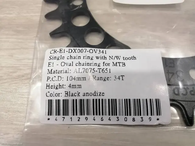 Fouriers DX007 BCD104 34T Oval Single Speed Chainring — brand new bicycle for sale in Selangor, Malaysia