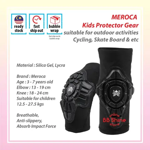 MEROCA Kids Balance Bike Protector Gear Set Soft Knee Pads Elbow Pads Bicycle Skateboard Wheels Slip — brand new bicycle for sale in Selangor, Malaysia