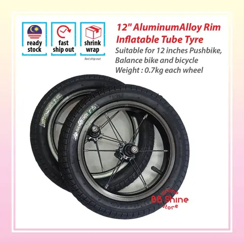 12" Aluminium Alloy Rim Inflatable Tube Tyre — brand new bicycle for sale in Selangor, Malaysia