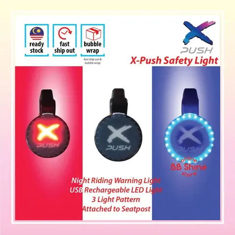 X-Push Bicycle Push Bike Seat Post Warning Light Night Cycling Light Push Bike — brand new bicycle for sale in Selangor, Malaysia