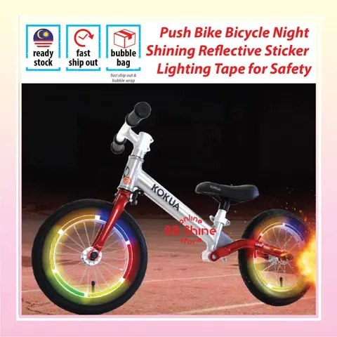Push Bike Bicycle Night Shining Reflective Sticker Lighting Tape for Safety — brand new bicycle for sale in Selangor, Malaysia