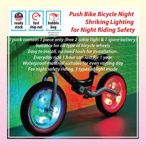 Push Bike Bicycle Night Riding Longer Shining Lighting Deco for Night Safety Ride — brand new bicycle for sale in Selangor, Malaysia