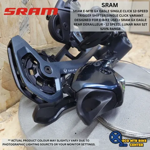 SRAM E-MTB GX EAGLE SINGLE CLICK 12-SPEED TRIGGER SHIFTER + SRAM GX EAGLE 12SPD RD LUNAR MAX 52T — brand new bicycle for sale in Online Trading Only, Malaysia