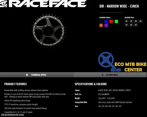 RACEFACE DM Narrow Wide - CINCH Chainring SHI12S (SHIMANO 12-SPEED CHAINS) — brand new bicycle for sale in Online Trading Only, Malaysia