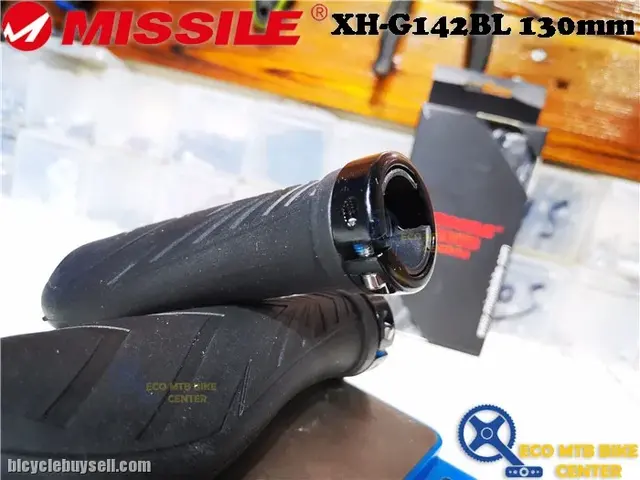 MISSILE Grips XH-G142BL 130mm Ergonomic Mountain Bike Rubber Lock Ring Fixed and Comfortable Rubber — used bicycle for sale in Online Trading Only, Malaysia